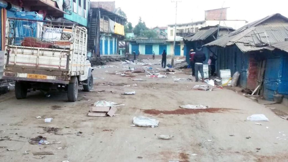 The streets in Longleng wear a deserted look as the ENSF continued its agitation on December 3.