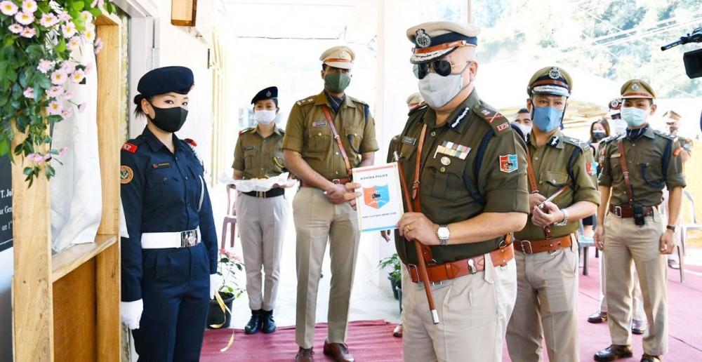 Nagaland DGP T John Longkumer during the inauguration of the Traffic Control Room and Residential flats and the launching of Kohima Police Traffic Sentinel on December 1. (Photo Courtesy: Kohima Police@facebook)