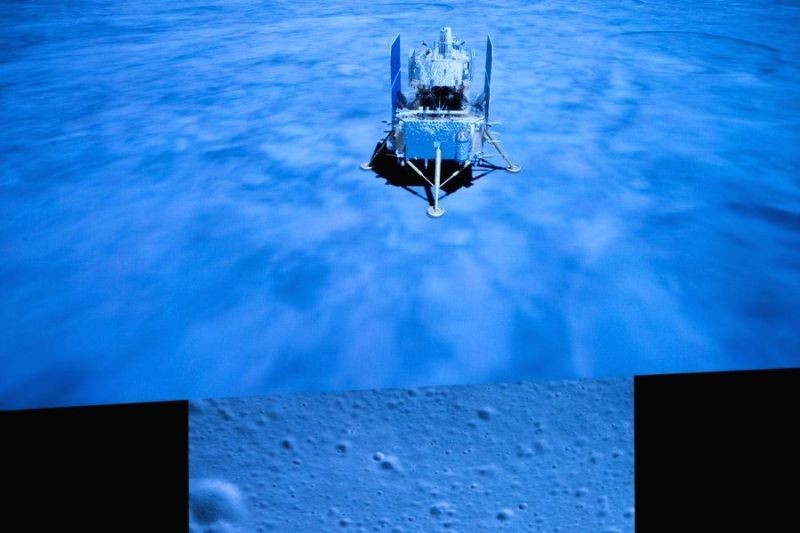 China's Chang'e-5 spacecraft successfully lands on the near side of the moon, Dec. 1, 2020. (IANS File Photo)