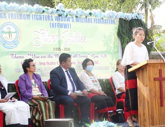 Naga Freedom Fighters Widow's Welfare Federation (NFFWWF), NSCN (IM) celebrated its Silver Jubilee with the theme 'You are the Mother of all living' (Genesis 3:20) in Dimapur on December 16. The Founding Member and First Chairperson, NFFWWF R Duidang was the chief guest while Ikato Chishi Swu, General Secretary, CNC was the speaker. 
