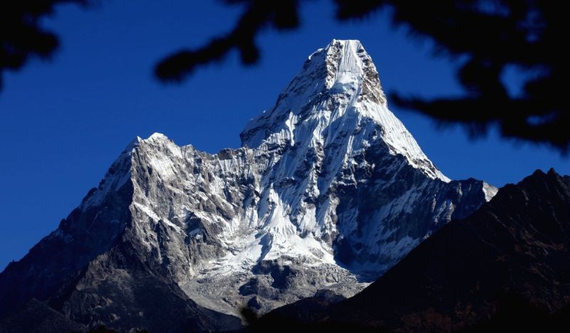 Photo taken on Nov. 20, 2016 shows Mt. Amadablam from a hill near Tengboche in Solukhumbu, Nepal. (IANS File Photo)