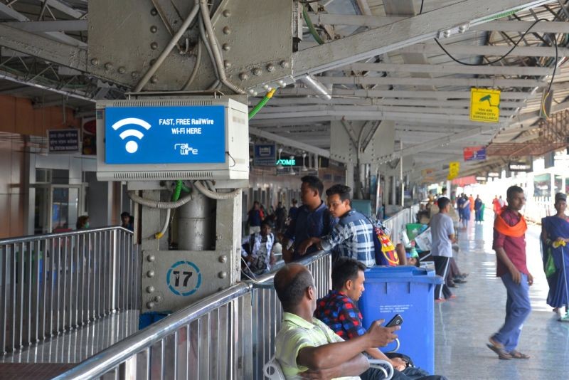 A wi-fi hotspot at Guwahati Railway Station. (Photo Courtesy: CPRO, NFR)