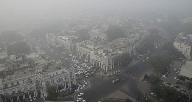 Aerial view of Connaught Place in New Delhi on Oct 10, 2020. (IANS File Photo)