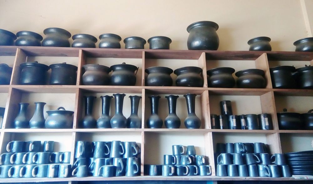 Varieties of pottery items put on display for sale at a shop in Meluri town. Pottery making has been a hereditary skill practice among the Pochury Naga whose territory is located in the eastern part of the Phek district, centered on the Meluri town. (Morung Photo)