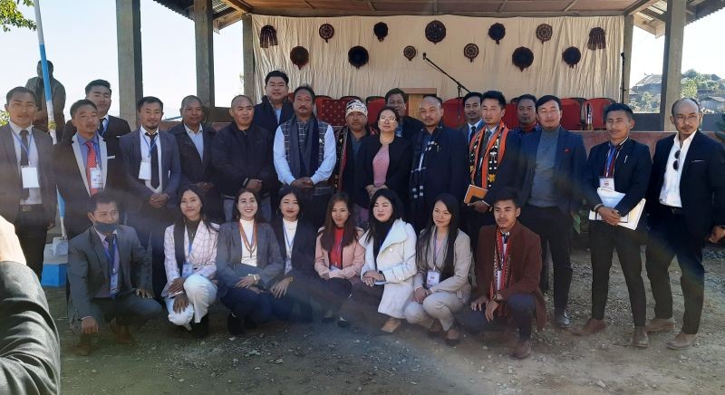 Zaveyi Kezo and others at the PSU general session at Pholami on December 30.