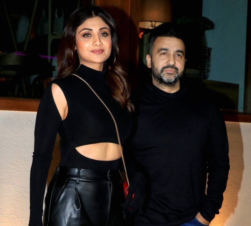 Mumbai: Bollywood actor Shilpa Shetty with her husband and businessman Raj Kundra pose for photographs, in Mumbai, Thursday, Dec. 3, 2020. (PTI Photo)(