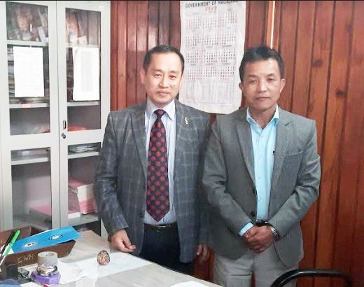 K Takeeth Imchen, Dy Director, LMCP with Kezhokhoto Savi, NVCO, President during the launching of National Consumer Day observation at LMCP office on December 18.