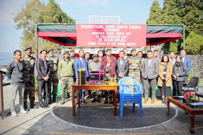 Officials and participants during the Human Rights Day observed at 28 AR Sport Complex, Tuensang on December 10. (Morung Photo)