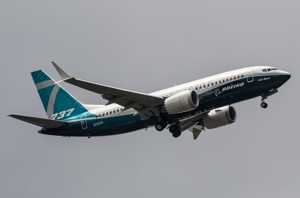 Representational Image: A Boeing 737 Max plane at Farnborough International Airshow 2018, Hampshire. (Steve Lynes from Sandshurst, United Kingdom, CC BY 2.0 <https://creativecommons.org/licenses/by/2.0>, via Wikimedia Commons)