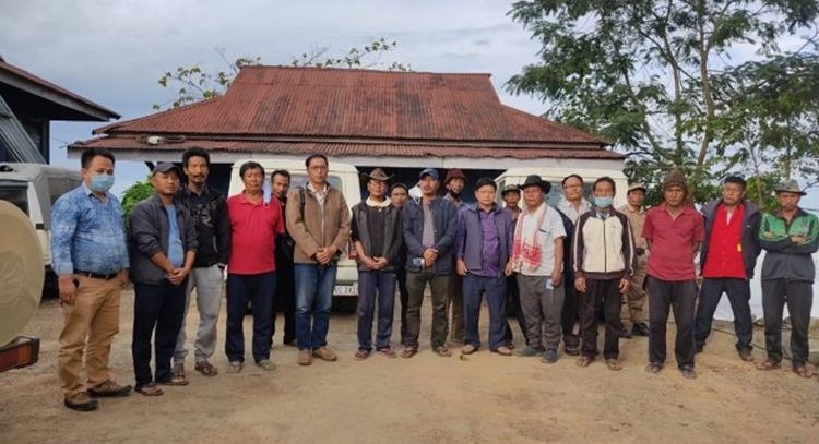 Officials of Directorate of Geology and Mining, Nagaland, Dimapur led by Abenthung Lotha, Geologist along with Angh, Village Chairman, Council Members of Wanching Village and Dobashi of Wakching Sub-division.