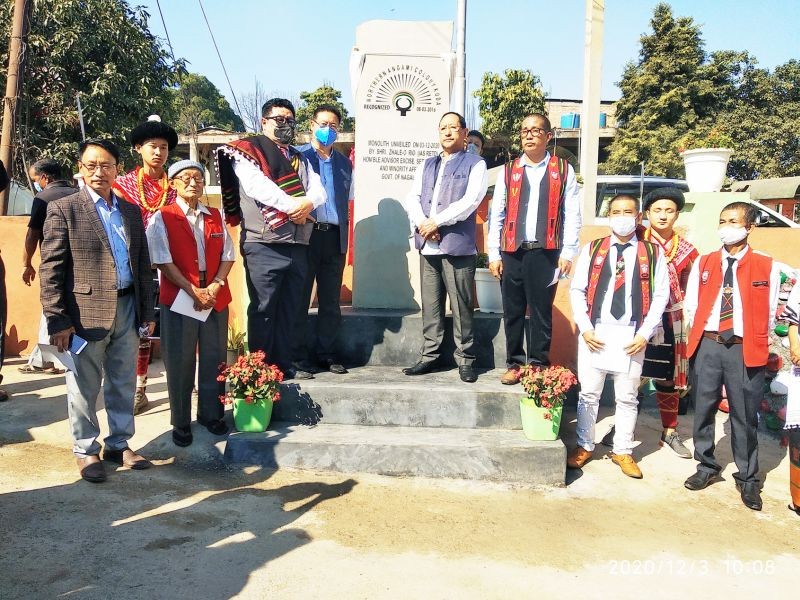 Advisor Zhaleo Rio, IAS (Retd) with colony leaders during the inauguration of Northern Angami Colony Council Kuda, Dimapur.