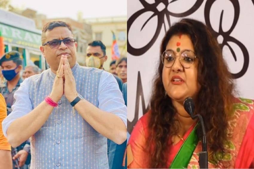 Saumitra Khan and wife Sujata Mondal Khan @KhanSaumitra and @ANI/Twitter