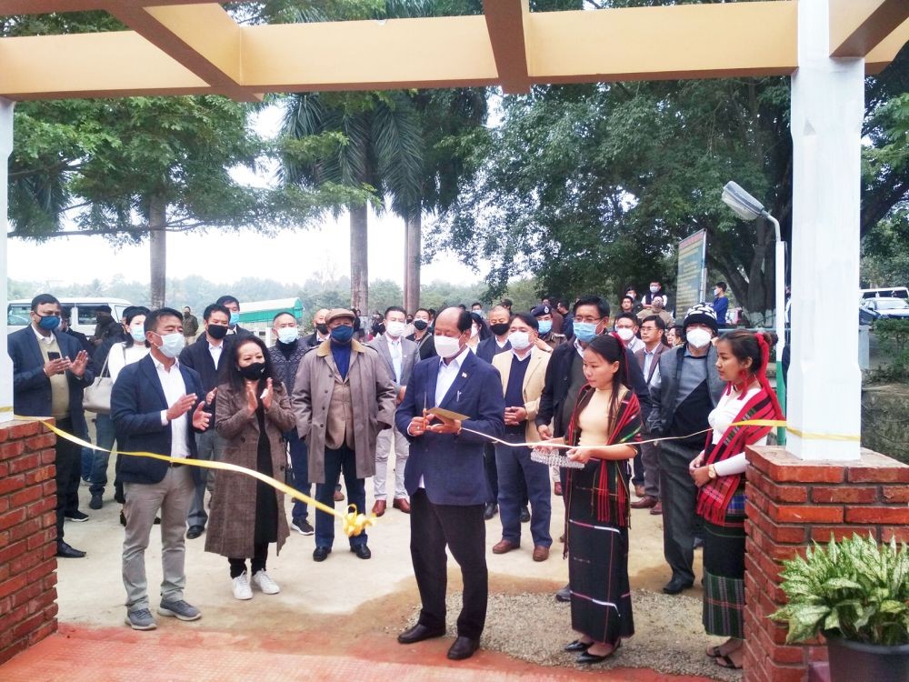 Chief Minister Neiphiu Rio inaugurating the Public Recreational Centre at Green Park, State Horticulture Nursery on January 21. (Morung Photo)