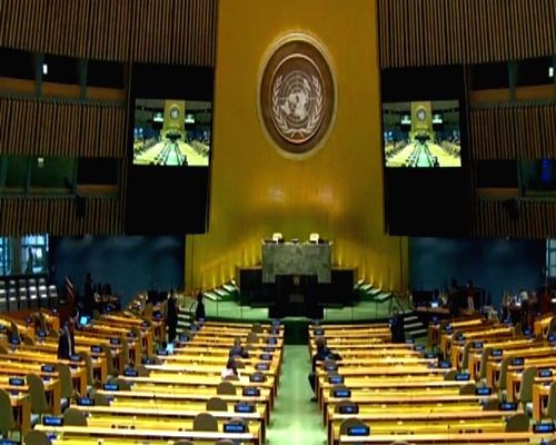 UN General Assembly. (United Nations twitter/IANS Photo)