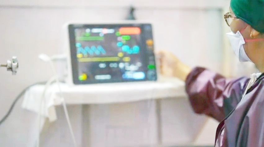 A healthcare worker monitors a patient’s status in Nagaland. Despite the recent recruitment drive by the government, the State still faces a shortage of doctors.