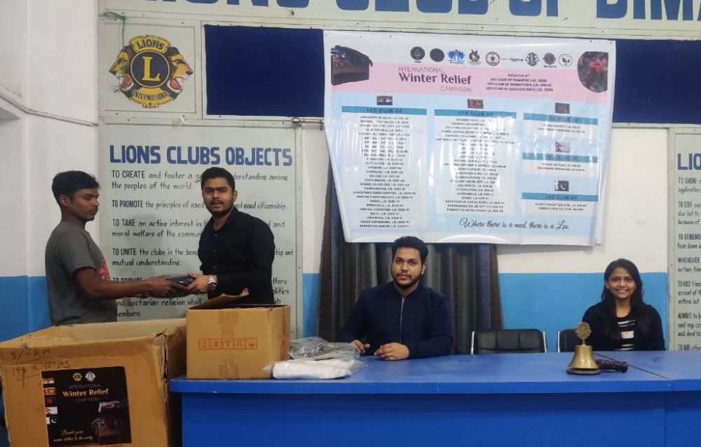 Leo Club of Dimapur distributed warm clothes as part of the winter relief drive held from December 20 to 30.