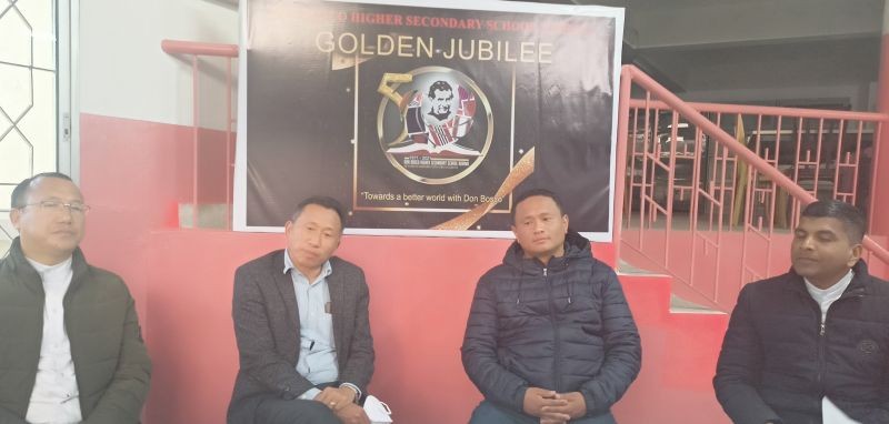 KD Vizo and others during briefing media persons in Kohima on   January 27. (Morung Photo)