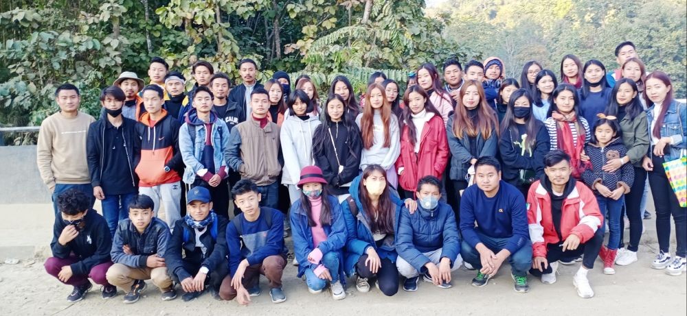 Members of Zuvotong Colony Youth Organisation (ZCYO) Wokha during its 7th foundation day-cum-annual picnic day on January 6. During the picnic, Myingthungbemo Kikon was elected as President, Epibeni Kikon as General Secretary, Rhanbemo Khuvung as Finance Secretary for the tenure 2021-23. (Photo Courtesy: Lipen Ovung)