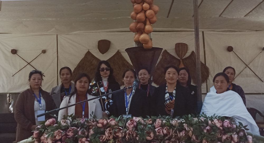 Vosuhlü Tetseo and others during the 10th annual general session of CAMA at Thipuzu village on January 22. (Morung Photo)