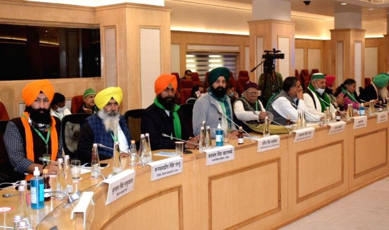 10th round of Govt-farmer talks begins seeking a solution. (IANS Photo)