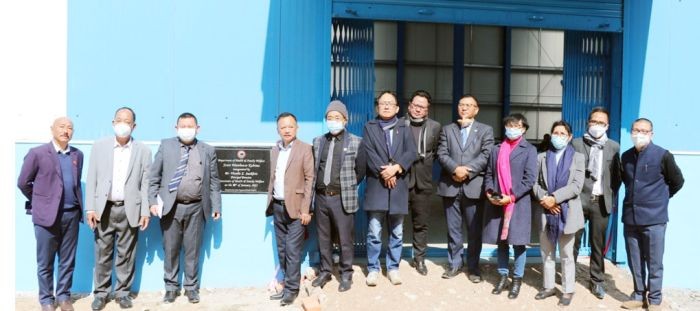 Dr Vizolie Z Suokhrie, Dr Kevichusa Medikhru with others during the inauguration of State-Warehouse of Directorate of Health & Family Welfare (DH&FW), Nagaland on January 30.