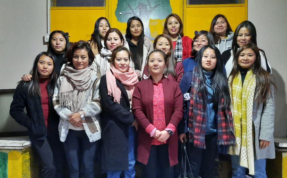 Teachers of The Treehouse Preschool, Mokokchung with trainer Lanusongla Lemtur after the workshop on January 22. (Morung Photo)