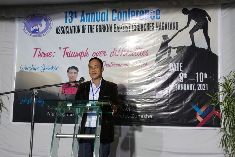 A participant during the AGBCN 13th annual general conference held at the Mission Centre, Dimapur on January 9 and 10.