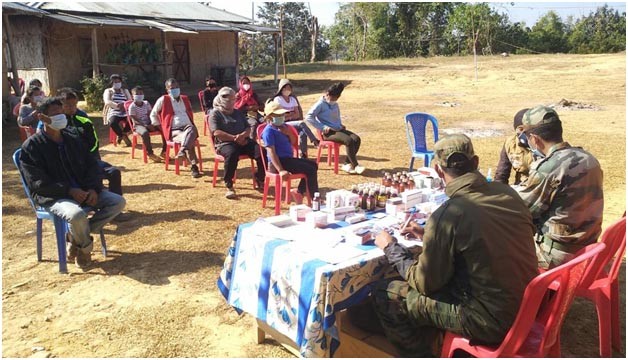 Jalukie Battalion of Assam Rifles under the aegis of HQ IGAR (N) organised medical camp in Jalukieram on January 5. (Photo Courtesy: HQ IGAR-N)