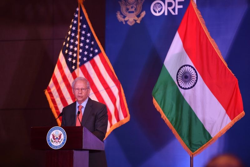 New Delhi: U.S. Ambassador to India Kenneth I. Juster delivers a farewell policy address on the US-India partnership, in New Delhi, Tuesday, Jan. 5, 2021. (PTI Photo/Vijay Verma)