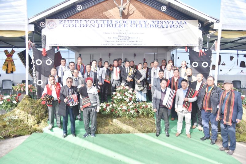 Officials and others during the Zheri Youth Society, Viswema golden jubilee celebration held on January 5.