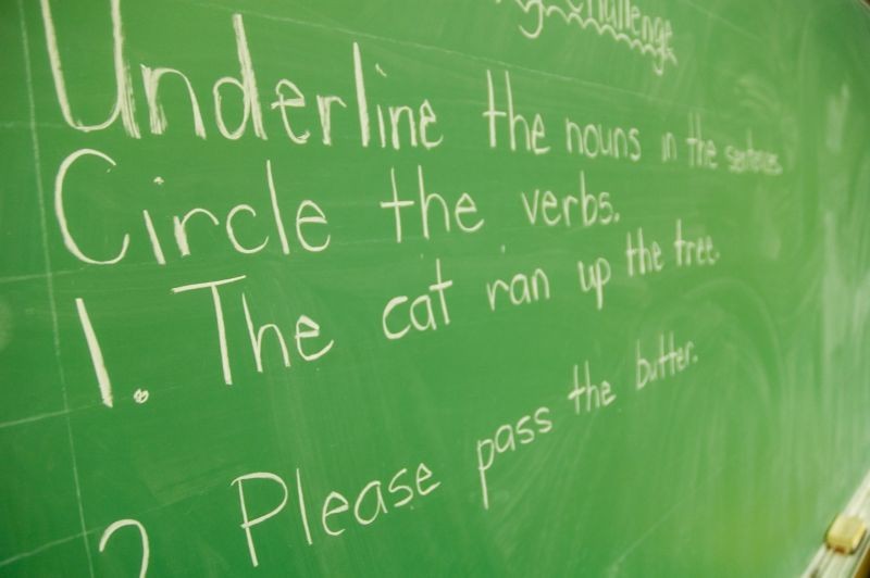 Children begin to learn grammar well before they start school, when they craft their first short sentences. RonTech2000/iStock via Getty Images Plus