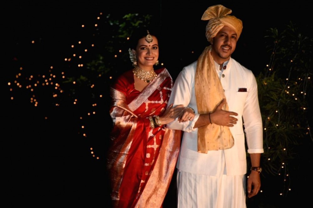 Mumbai: Dia Mirza ties the knot with entrepreneur Vaibhav Rekhi on Monday 15th February 2021. (Photo: IANS)