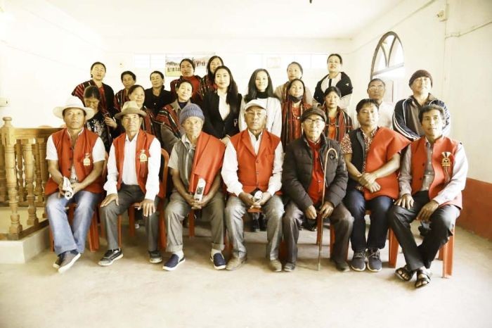 Miss Nagaland, Vikuonuo Sachu during her visit to Zunheboto district as part of the ‘Beauty with a Purpose’ project.