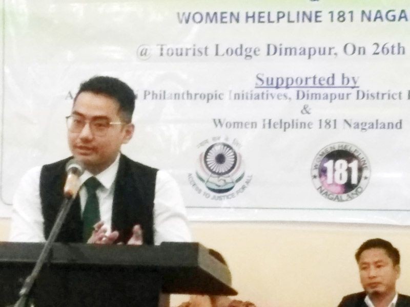 Judicial Magistrate Dimapur, Boduve Peter Resu speaking during the workshop on ‘Mental Healthcare Act, 2017’ at Tourist Lodge on Friday. (Morung Photo)