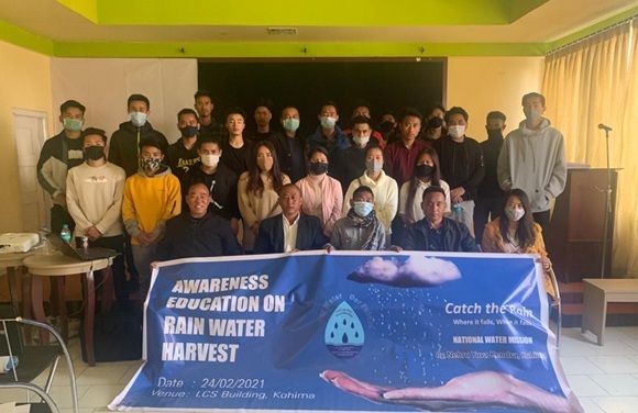 Participants with resource persons during the awareness programme on ‘catch the rain project’ held at LCS building, Kohima on February 24. (Photo Courtesy: KYK Kohima)