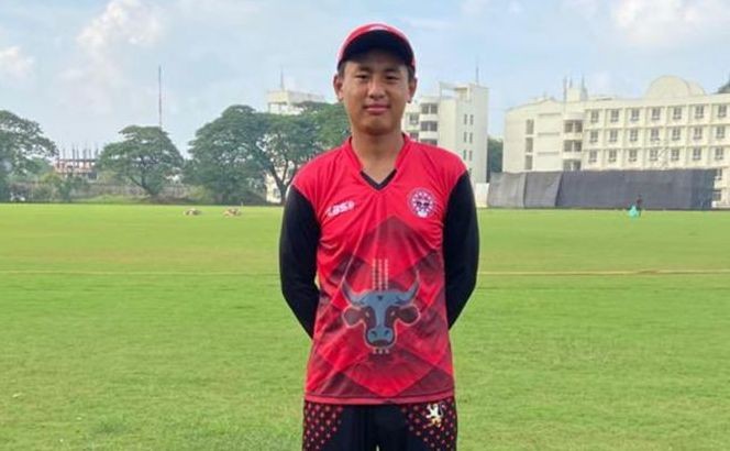 Khrievitso Kense says he became a cricketer all by himself. Photograph: Kind Courtesy, Hyunilo Anilo Khing/Twitter