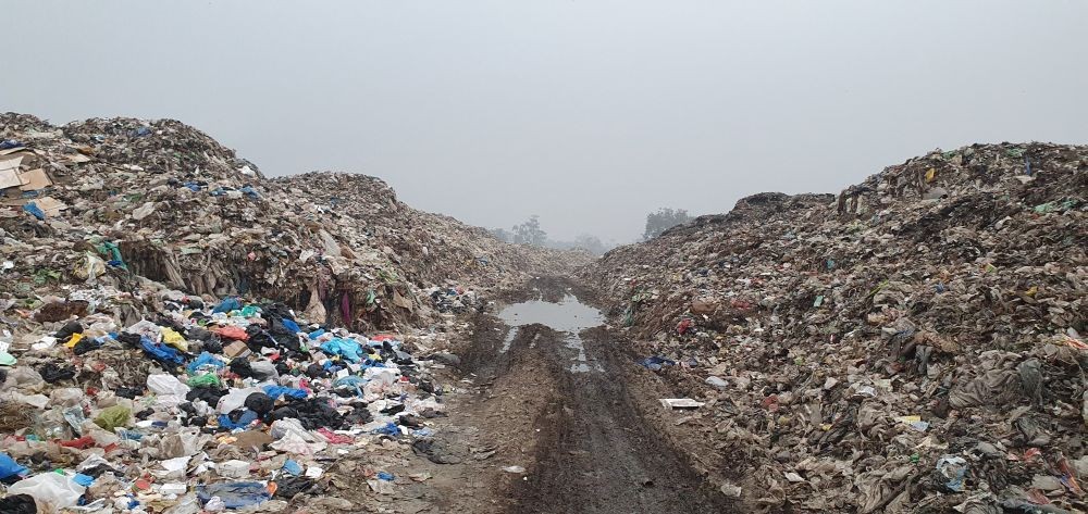 À view of the DMC garbage dumping site at Sunrise Colony, Dimapur on February 25. (Morung  Photo)