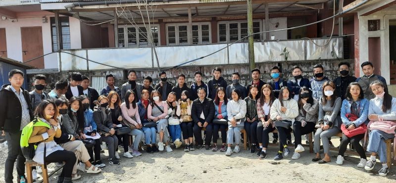 Kohima Law College LL.B 1st semester with Assistant Professor, Kezhokhoto Savi during the one day special session on Consumer Protection Act, 2019 held on February 17. (Photo Courtesy: Kohima Law College)