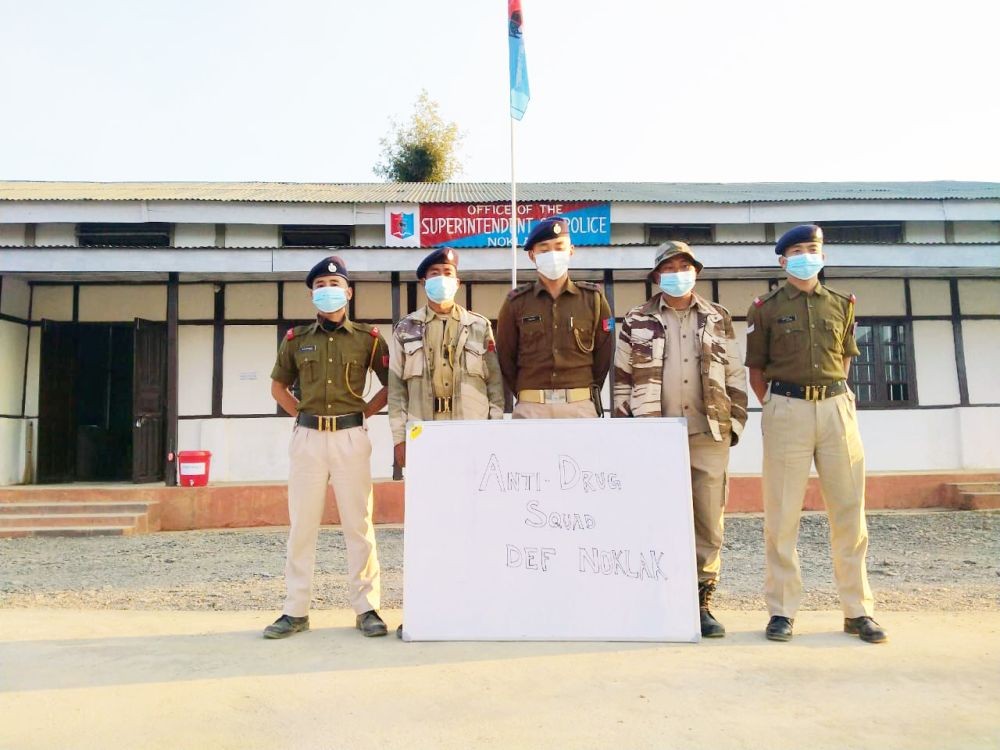 The Anti Drugs Squad recently formed by SP Noklak, Dr Pritpaul Kaur at the Noklak Police Unit on January 2.