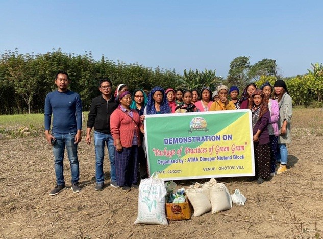 ATMA officials with the women farmers at Ghotovi village on February 2. (Photo Courtesy: ATMA Dimapur) 