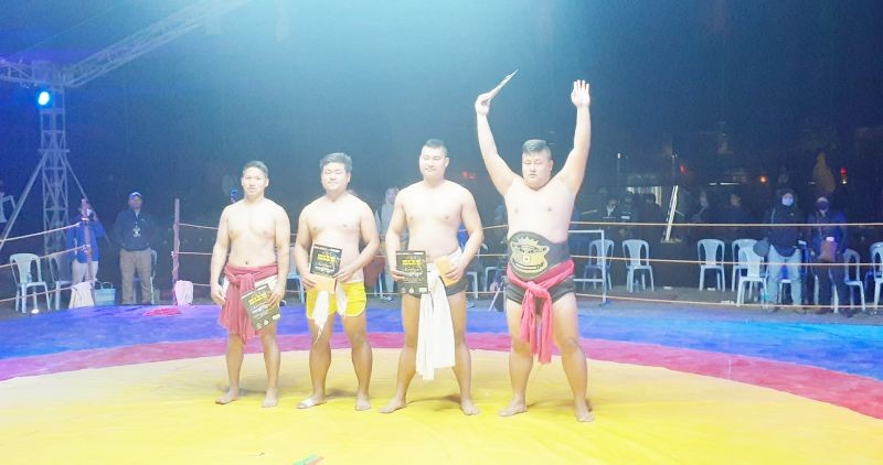 Menuosetuo Yiese and other winners of the NagaWrestleMania 8-King Of The Ring Championship 2021.