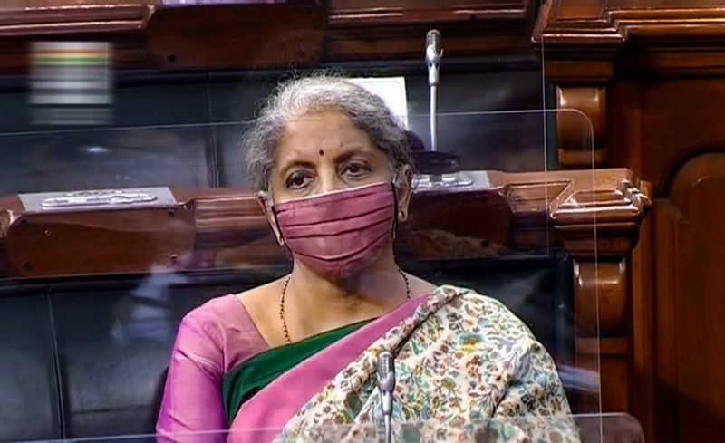 Finance Minister Nirmala Sitharaman in the Lok Sabha during the ongoing Budget Session of Parliament, in New Delhi on February 10. (PTI Photo)