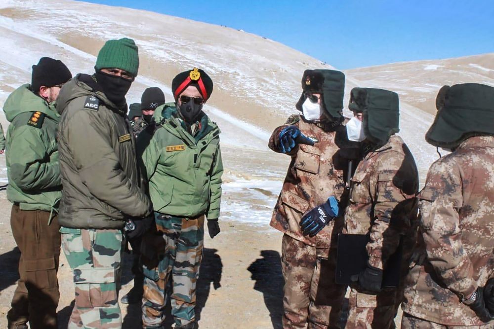 Ladakh: Indian and Chinese troops and tanks disengaging from the banks of Pangong lake area in Eastern Ladakh, Thursday, Feb. 11, 2021. (PTI Photo)