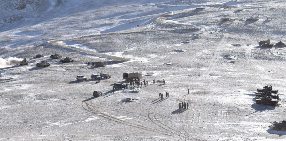 Ladakh: Indian and Chinese troops and tanks disengage from the banks of Pangong lake area in Eastern Ladakh where they had been deployed opposite each other for almost ten months now. (PTI Photo) 