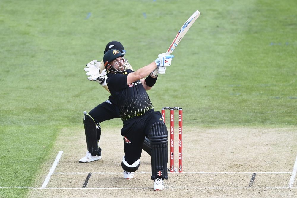 Dunedin:Australia's Aaron Finch bats during the second T20 cricket international between Australia and New Zealand at University Oval In Dunedin, New Zealand, Thursday, Feb. 25, 2021.AP/PTI Photo