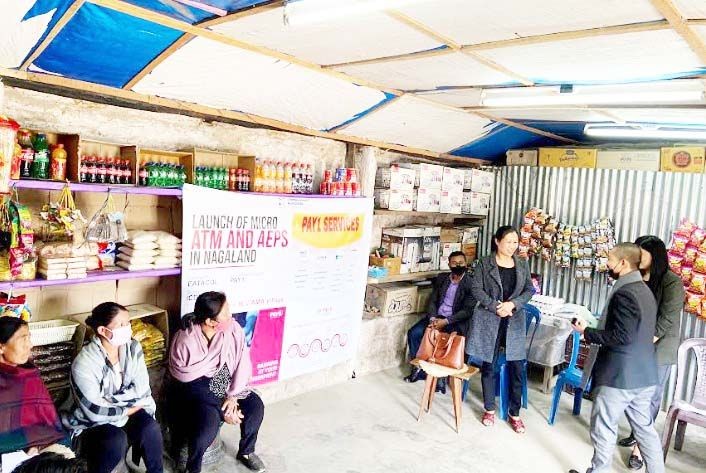 EA members and others during the launch of Micro-ATM and AePS at Phesama village on February 22. (Photo Courtesy: EA)