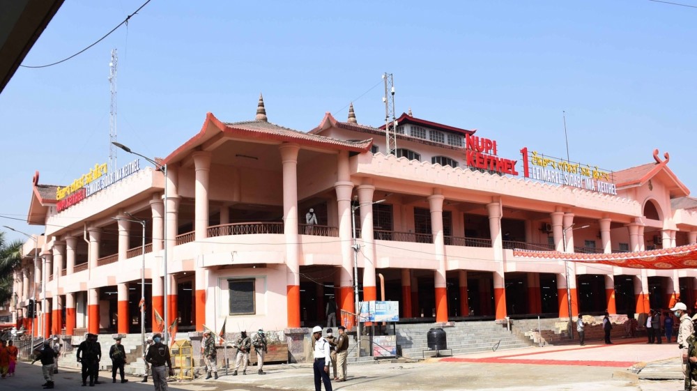 A view of 'Ima Keithal' or the 'Mother's Market', considered the World's largest all-women-run market. The market located in the Manipur state capital Imphal formally reopened on February 15 after 11 months. (IANS Photo)