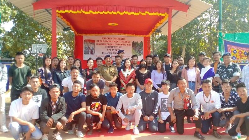 Candidates who qualified in the SSC 2018 recruitment exam were felicitated by the 173 Bn CRPF, Airfield Dimapur on February 5. The SSC 2018 result was declared on January 20, 2021. (Photo Courtesy: 173 Bn CRPF)