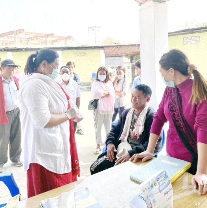 A resident avails the free dental camp organized by Indian Dental Association, Nagaland State Branch. (Photo Courtesy: IDANSB)