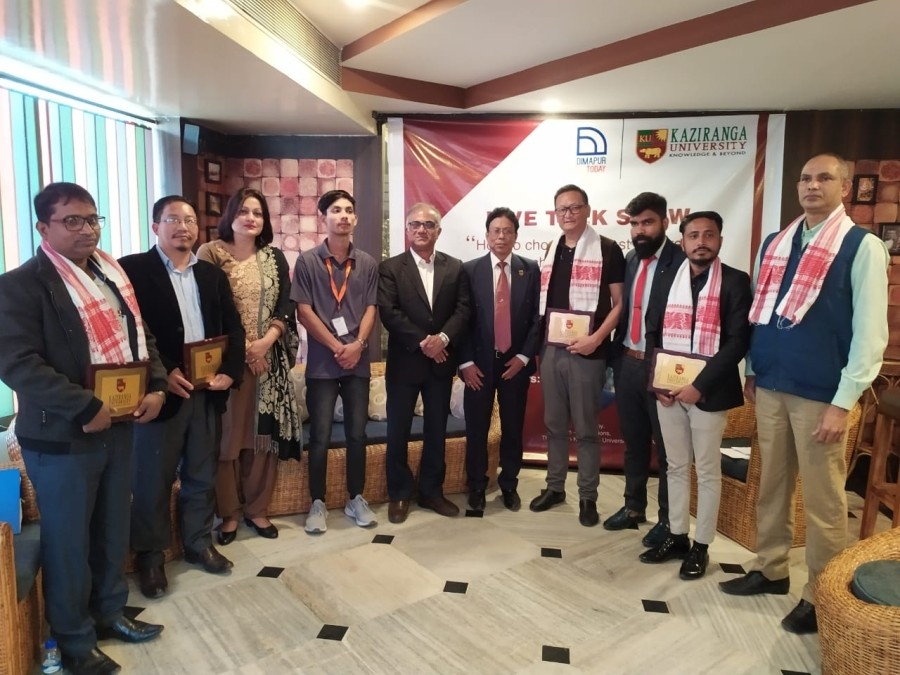 Faculty of Kaziranga University with Dr Andrew Aheto Sumi and others during the event held at Dimapur on February 6.